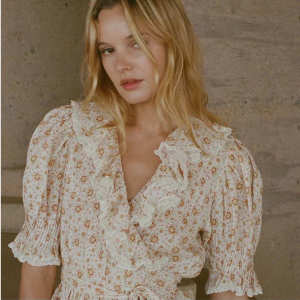 Doen Thames Floral Cream Blouse